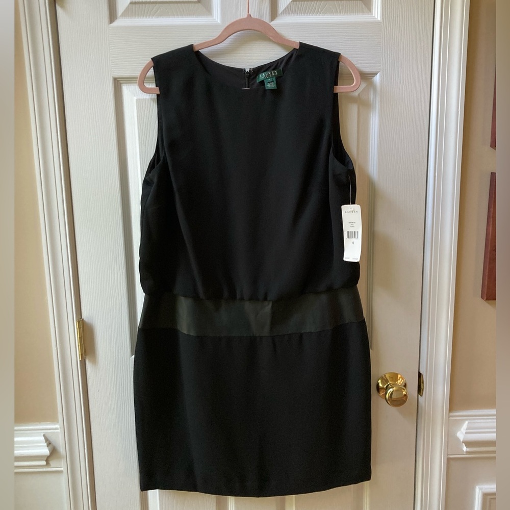 NWT Ralph Lauren Professional Black Dress | Size 16 - Picture 3 of 5
